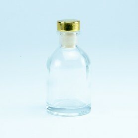 Luxe flesje transparant met dopje naar keuze 