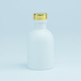Luxe flesje wit met dopje naar keuze 