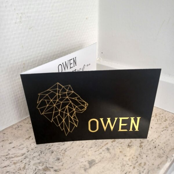 Geboortekaartje Owen