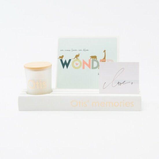 Memory houder terrazzo white