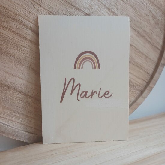 Geboortekaartje Marie (hout)