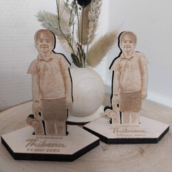 Mini silhouette met foto gegraveerd 