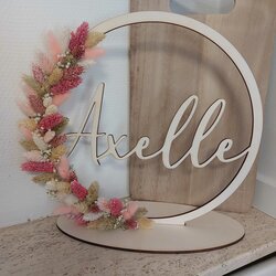Flowerhoop met 1 naam 