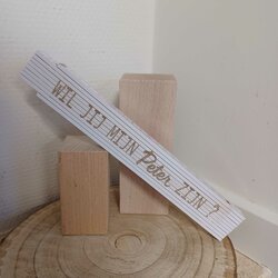 Vouwmeter met een vraag 