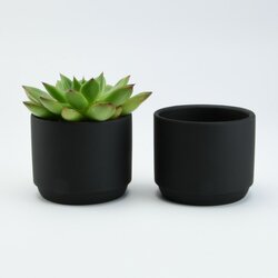 Bloempotje zwart
