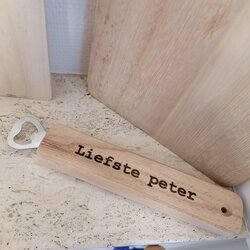 Houten opendoender groot