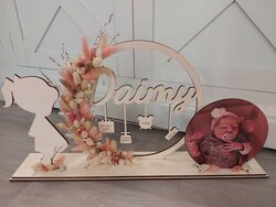 Flowerhoop 30 cm + foto 16 cm + figuurtje 