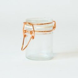 Mini weckpotje met Rosé gouden  sluiting