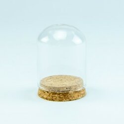 Glazen globe met kurk klein