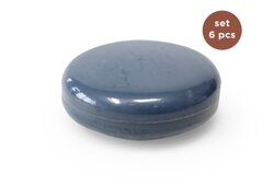 Rond zeepje silver bleu