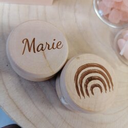 Houten jojo gegraveerd