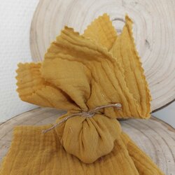 Tetradoekje 20x20cm oker goud