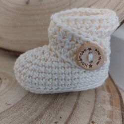 Gehaakt slofje créme