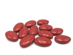 Suikerbonen gelakt rood