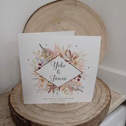 Trouwkaart Yoko en Yanos