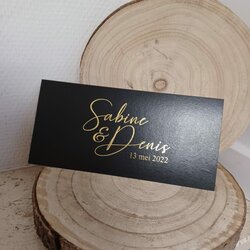 Trouwkaart Sabine en Denis