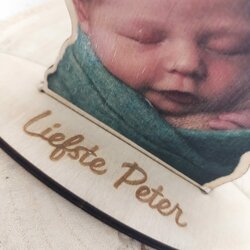 Mini silhouette met foto bedrukt (baby)