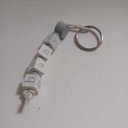 Sleutelhanger baby wit 