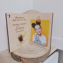 Kader 'boek'  met droogbloemen 