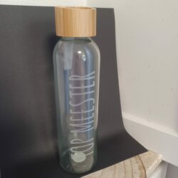 Glazen drinkfles 