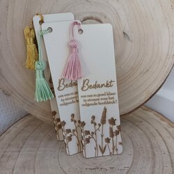 bladwijzer bedankt (bloemen)