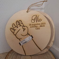 Bord voor ziekenhuisbandje