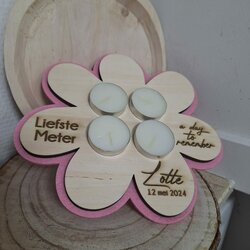 Bloem voor theelichtje groot