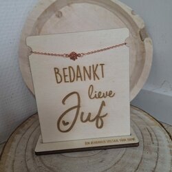 Bedankt juf-armbandje